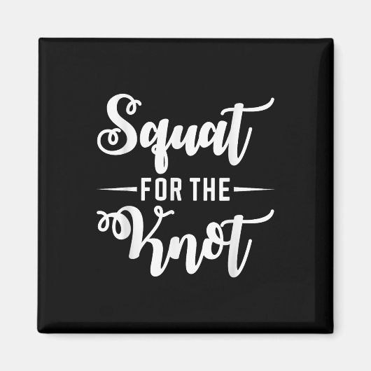 Squat voor de knoop bruiloft fitness bruid bruideg magneet (Voorkant)