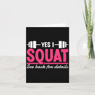 Squat Zie Rug Voor Details Grappige Gym Workout Ci Kaart