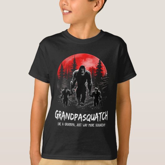 Squatch als een opa gewoon veel meer squatchy plez t-shirt (Voorkant)