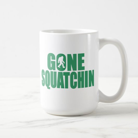 SQUATCH als een PRO in Bobo's GONE SQUATCHIN Koffiemok (Rechts)