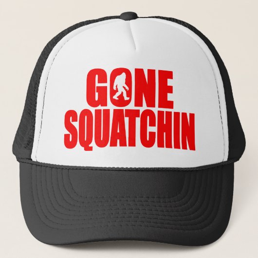 SQUATCH als een PRO in Bobo's GONE SQUATCHIN Trucker Pet (Voorkant)