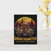 Squatch als een vader veel meer squatchy grappige kaart (Gele Bloem)