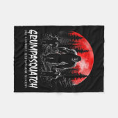 Squatch Grappige Bigfoot Pap Sasquatch Yeti Vaders Fleece Deken (Voorkant (Horizontaal))