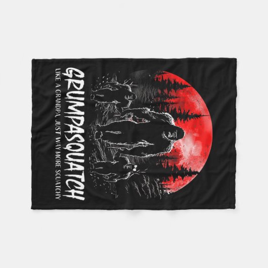 Squatch Grappige Bigfoot Pap Sasquatch Yeti Vaders Fleece Deken (Voorkant (Horizontaal))