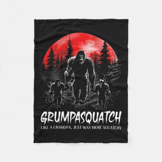 Squatch Grappige Bigfoot Pap Sasquatch Yeti Vaders Fleece Deken (Voorkant)