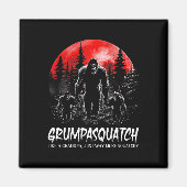 Squatch Grappige Bigfoot Pap Sasquatch Yeti Vaders Magneet (Voorkant)