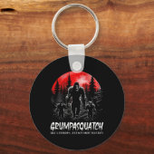 Squatch Grappige Bigfoot Pap Sasquatch Yeti Vaders Sleutelhanger (Voorkant)