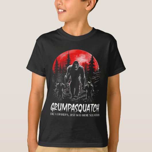 Squatch Grappige Bigfoot Pap Sasquatch Yeti Vaders T-shirt (Voorkant)