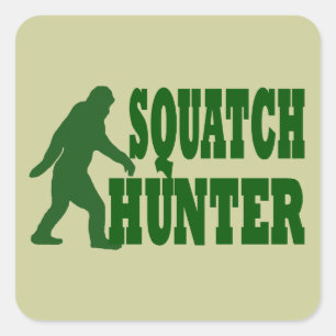 Squatch hunter vierkante sticker