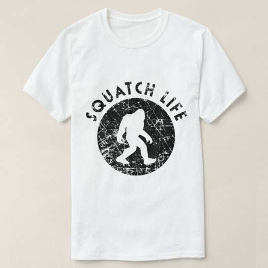 Squatch Leven Vintage Bigfoot Ontwerp T-shirt (Design voorkant)
