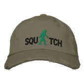 Squatch met grote bigfoot logo geborduurde pet (Voorkant)