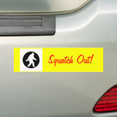squatch.png, Squatch out! Bumpersticker (Op auto)