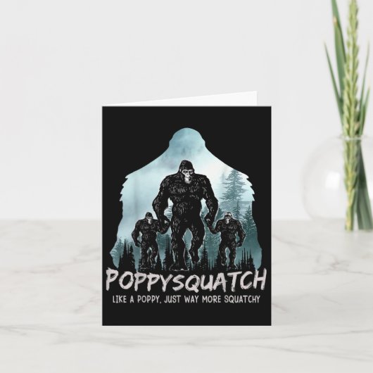 Squatch Popdad Sasquatch Bigfoot Vaderdag Kaart (Voorkant)