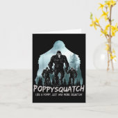 Squatch Popdad Sasquatch Bigfoot Vaderdag Kaart (Gele Bloem)