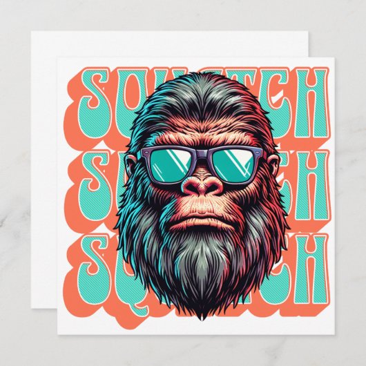  Squatch Retro Style Comic Pop Art (Voorkant / Achterkant)