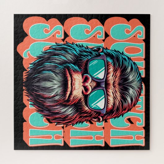  Squatch Retro Style Comic Pop Art Legpuzzel (Horizontaal)