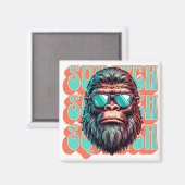  Squatch Retro Style Comic Pop Art Magneet (Voorkant / Achterkant)