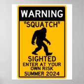Squatch (Sasquatch) Gewogen binnengaan bij uw eige Poster (Voorkant)