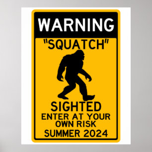 Squatch (Sasquatch) Gewogen binnengaan bij uw eige Poster