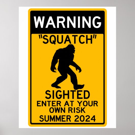 Squatch (Sasquatch) Gewogen binnengaan bij uw eige Poster (Voorkant)