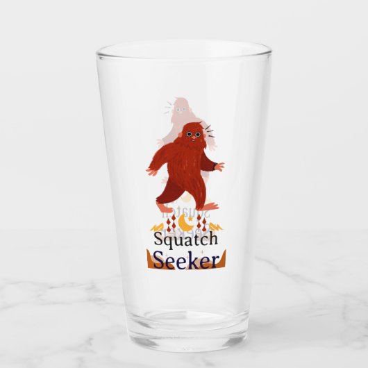 Squatch Seeker grote voet Glas (Voorkant)