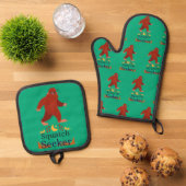 Squatch Seeker grote voet Ovenwant & Pannenlap Set (Top down)