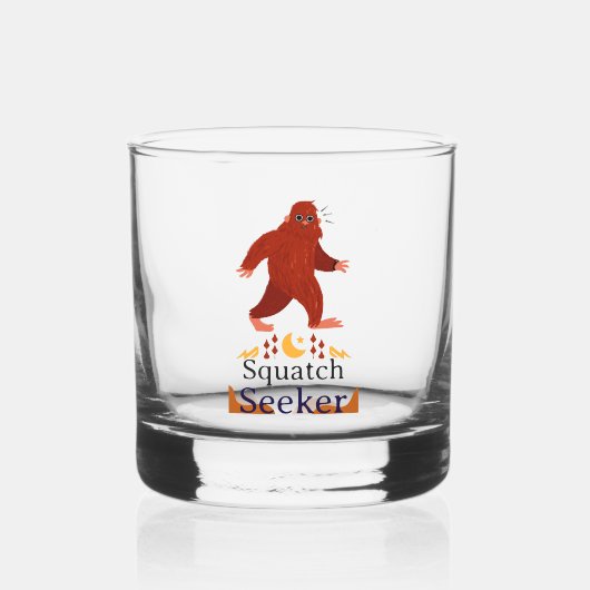 Squatch Seeker grote voet Whisky Glas (Voorkant)