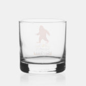 Squatch Seeker grote voet Whisky Glas (Achterkant)
