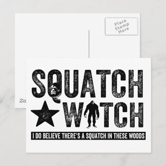 Squatch Watch - Ik geloof Briefkaart (Voorkant / Achterkant)