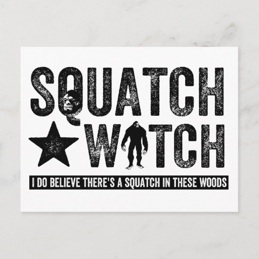 Squatch Watch - Ik geloof Briefkaart (Voorkant)
