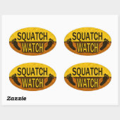 Squatch Watch Ovale Sticker (Vel)