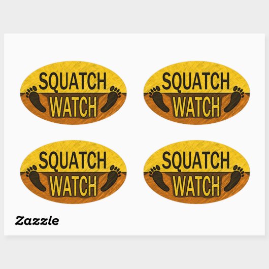 Squatch Watch Ovale Sticker (Vel)