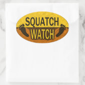 Squatch Watch Ovale Sticker (Tas)