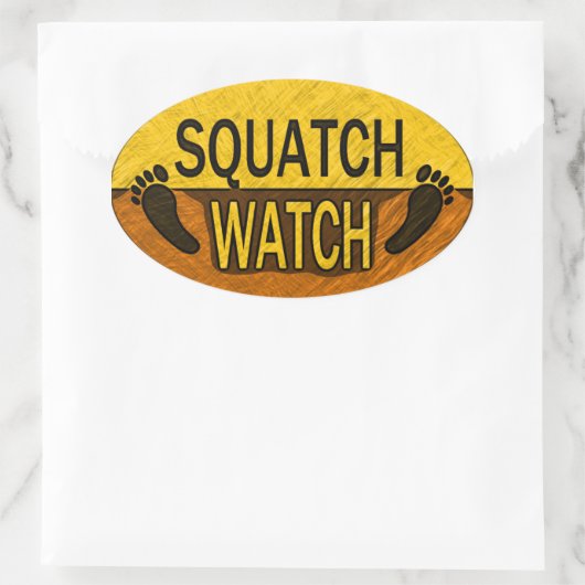 Squatch Watch Ovale Sticker (Tas)