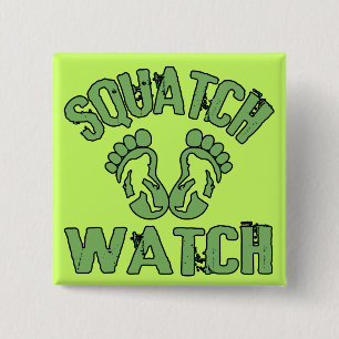 Squatch Watch Vierkante Button 5,1 Cm