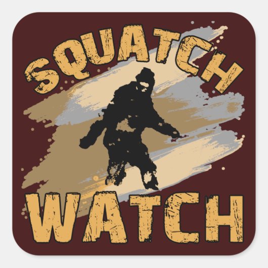 Squatch Watch Vierkante Sticker (Voorkant)