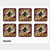 Squatch Watch Vierkante Sticker (Vel)