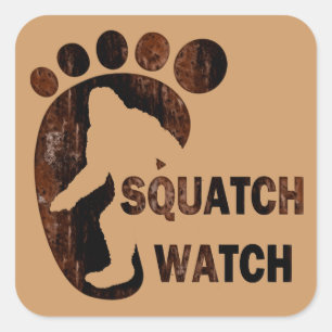 Squatch Watch Vierkante Sticker