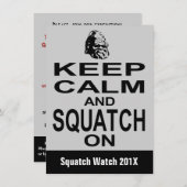 Squatchin Funny Bigfoot Hunting Invitation Kaart (Voorkant / Achterkant)