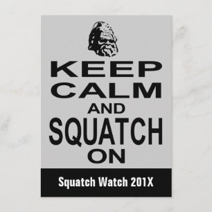 Squatchin Funny Bigfoot Hunting Invitation Kaart