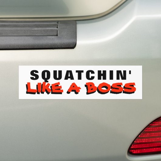 Squatchin' Like a Boss Bumpersticker (Op auto)