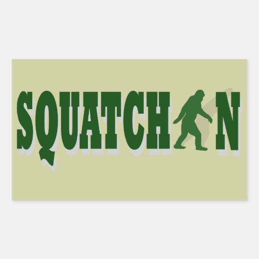 Squatchin Rechthoekige Sticker (Voorkant)