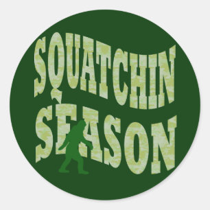 Squatchin Season Ronde Sticker