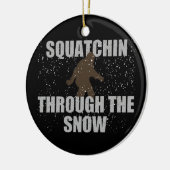 Squatchin through the Snow Sasquatch Ornament (Links)