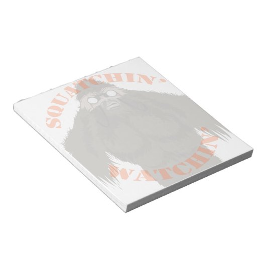 Squatchin' Watchin' Bigfoot Love Note Pad Notitieblok (Schuin)
