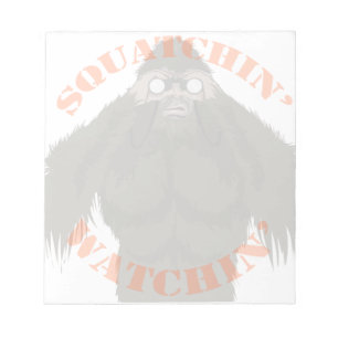 Squatchin' Watchin' Bigfoot Love Note Pad Notitieblok