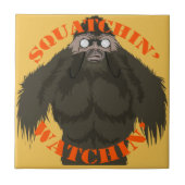 Squatchin' Watchin' Bigfoot Love Tegeltje (Voorkant)