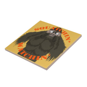 Squatchin' Watchin' Bigfoot Love Tegeltje