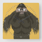 Squatchin' Watchin' Bigfoot Love Vierkante Klok (Voorkant)