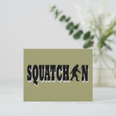 Squatchin, zwarte tekst briefkaart (Staand voorkant)